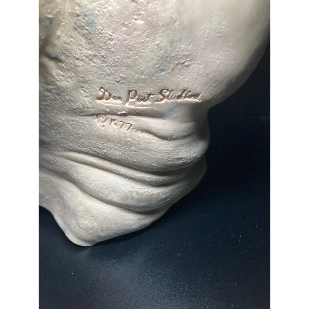 Vintage 1977 Don Post Studios Latex Mask Scarred Man Horror Halloween Rare
